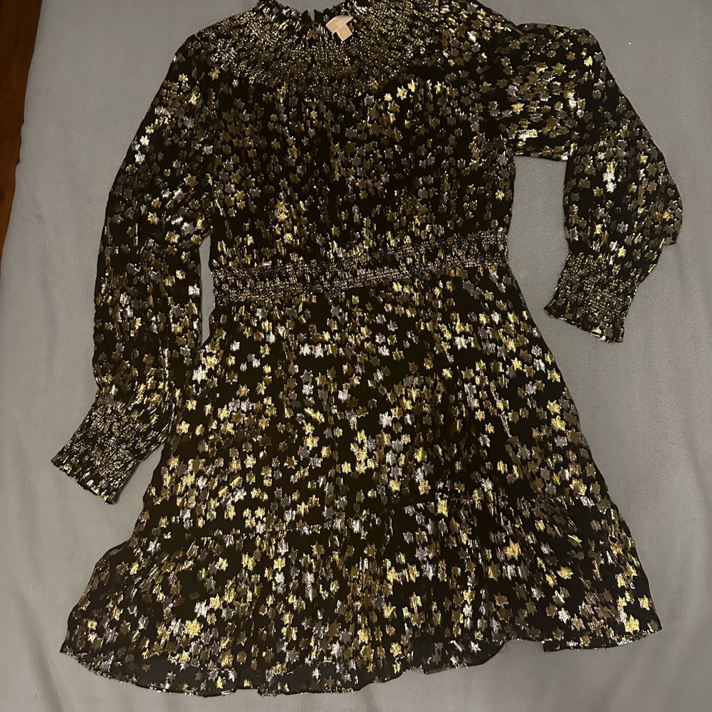 MICHAEL KORS METALLIC PARTY DRESS - Picture 1 of 2